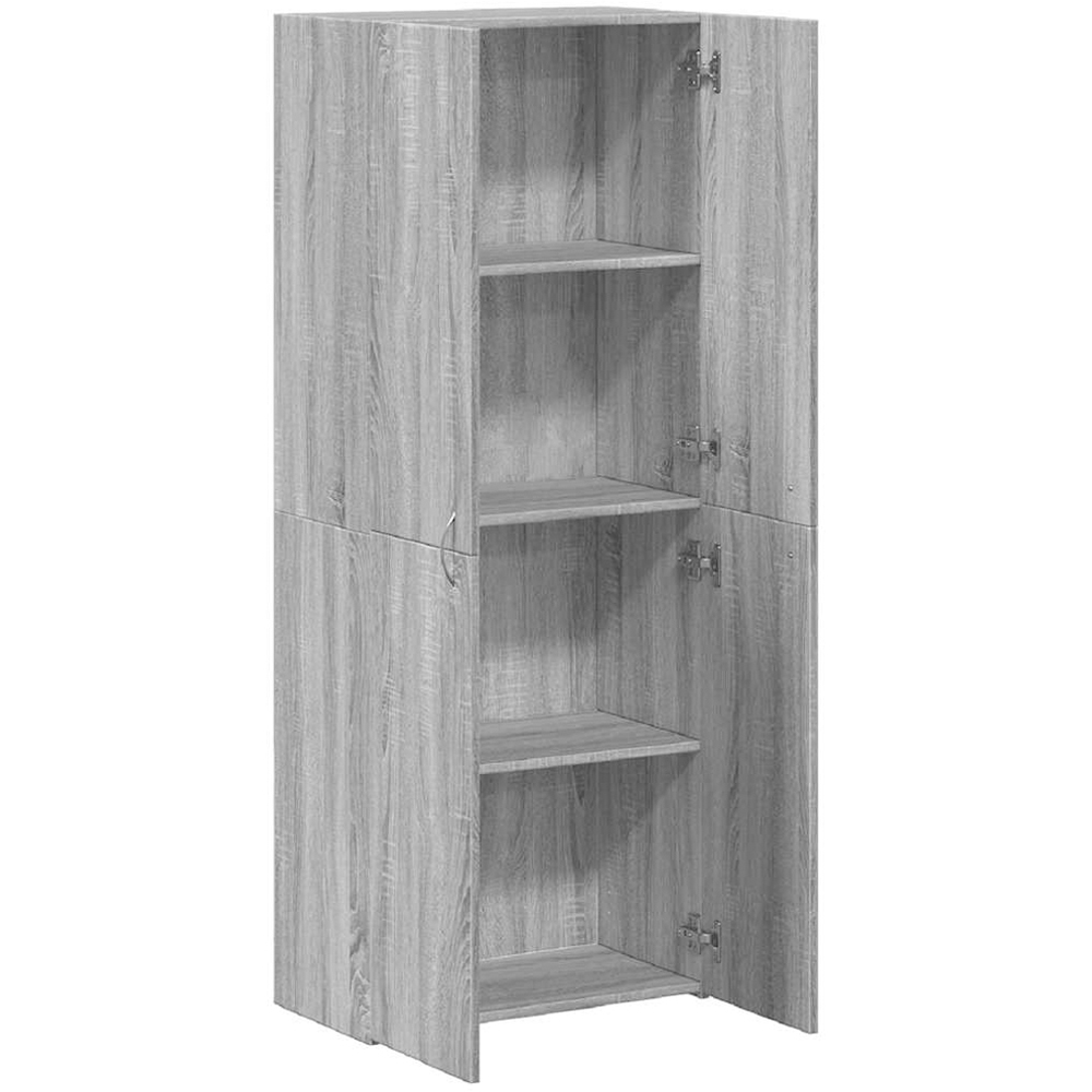 vidaXL 2 Door 4 Compartment Grey Sonoma Tall File Cabinet Image 3