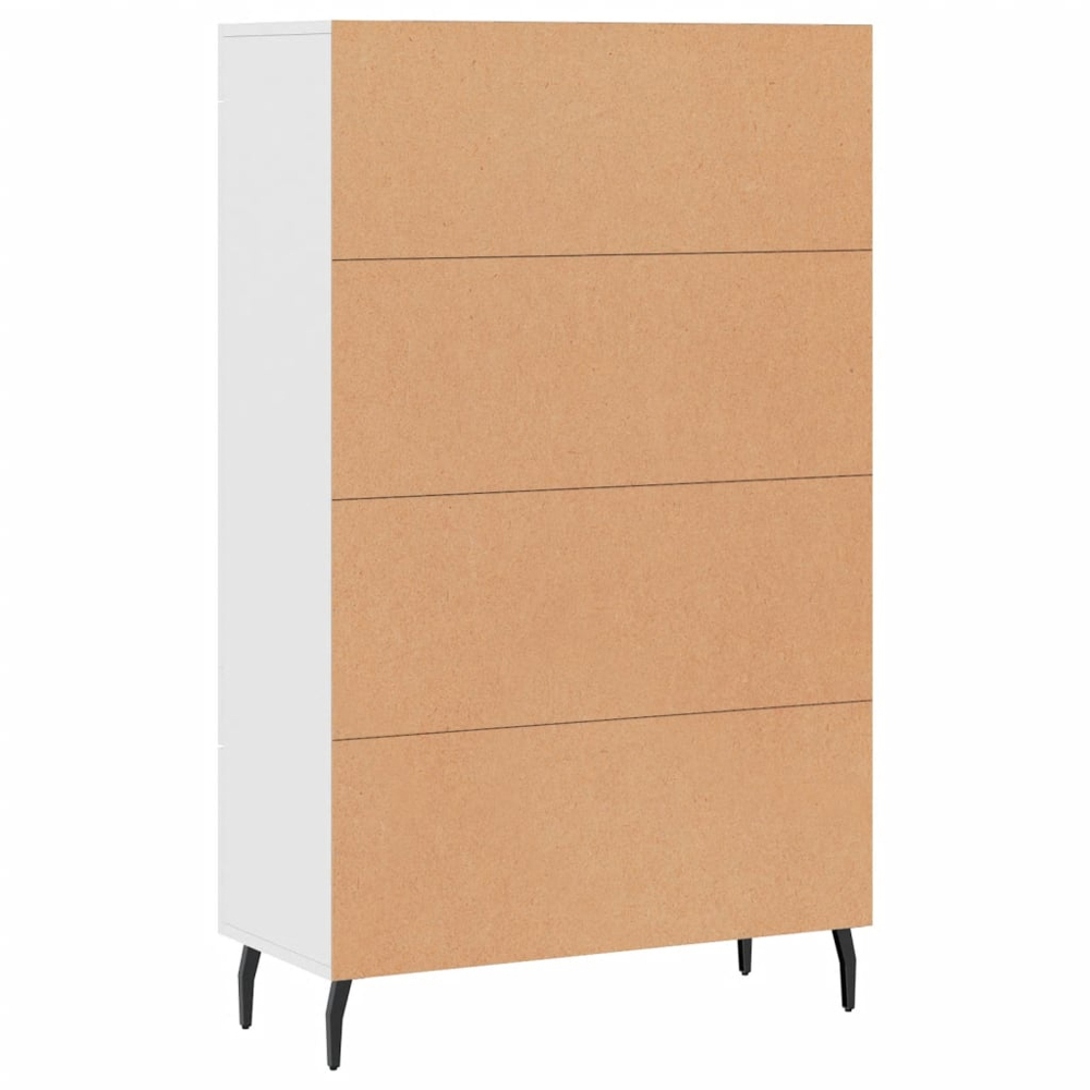 vidaXL 2 Glass Door Single Drawer White Highboard Image 8