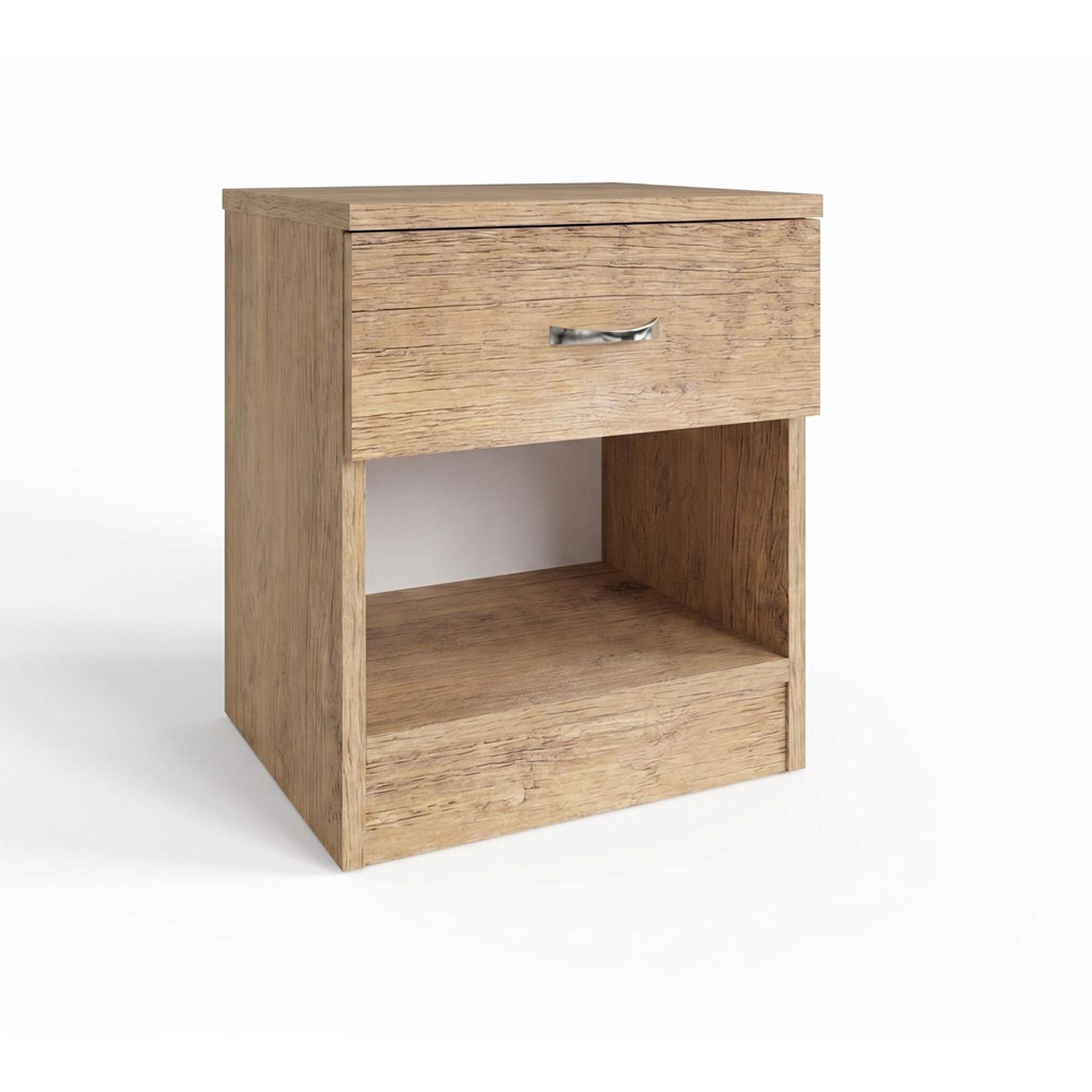 FWStyle Promo Single Drawer Oak Bedside Table Image 5