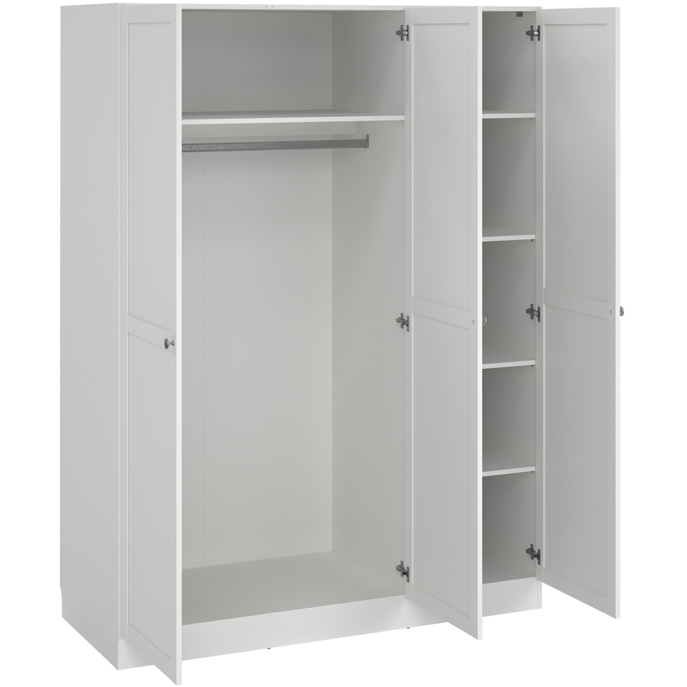 Florence Brande 3 Door White Wardrobe Image 5