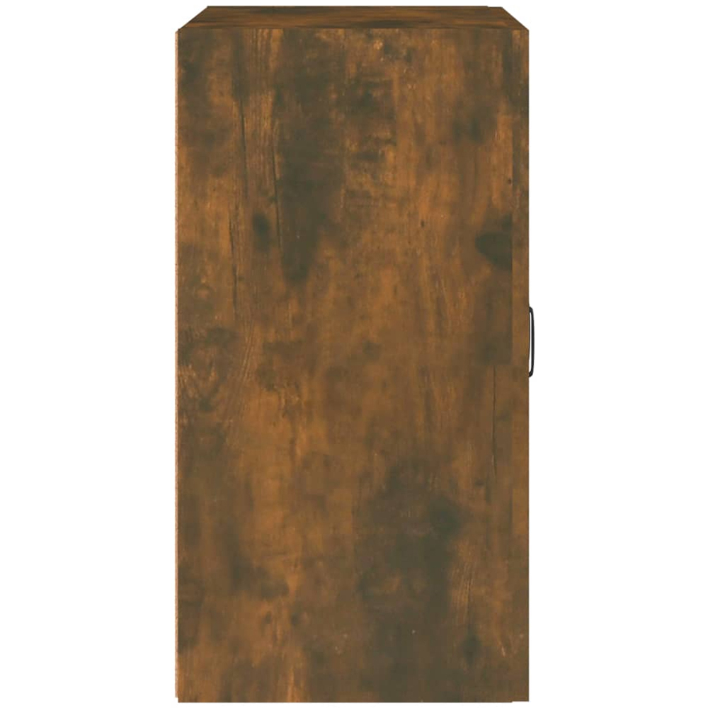 vidaXL 2 Door Smoked Oak Wall Cabinet with Black Handle Image 4