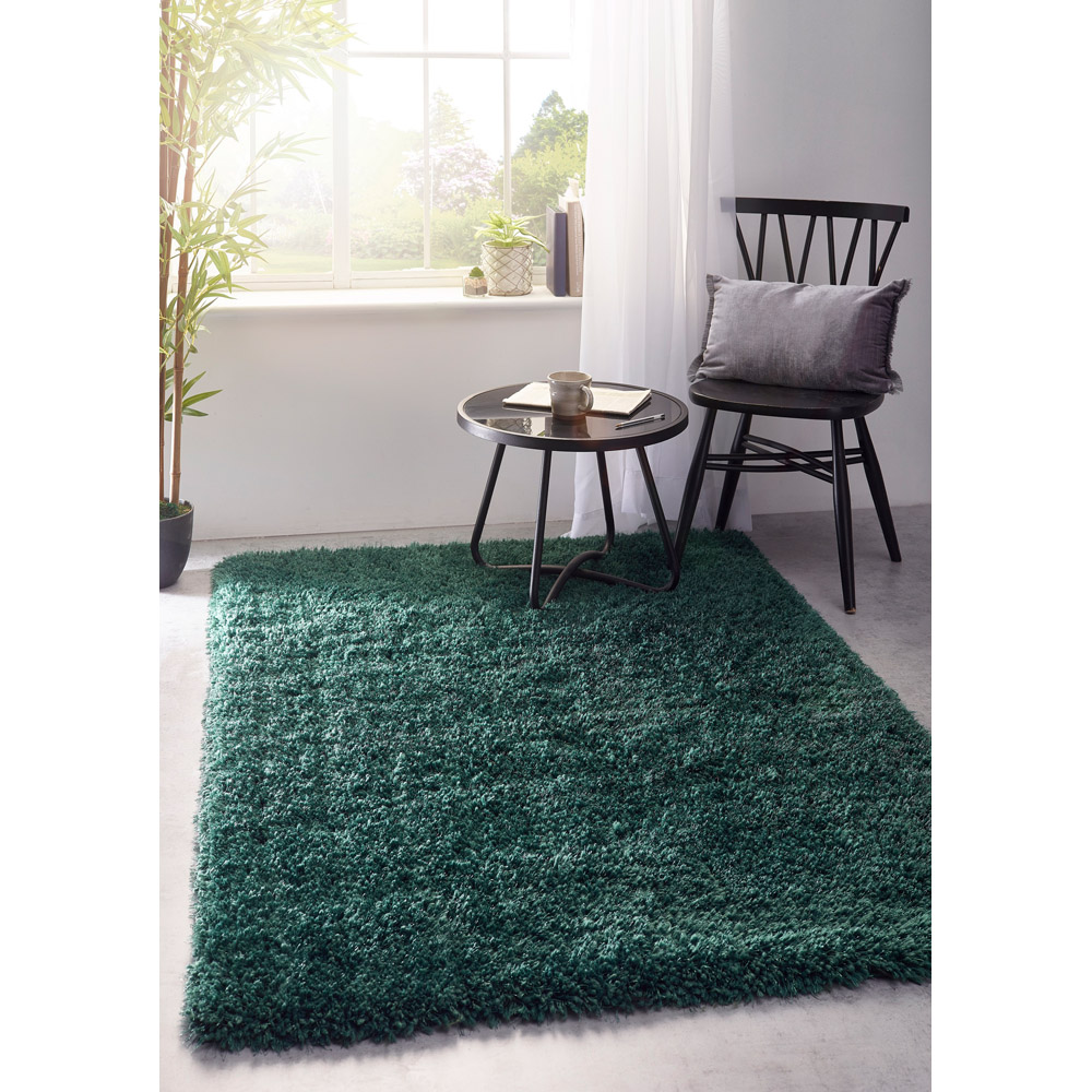 Origins Chicago Forest Green Shaggy Rug 160 x 230cm Image 2