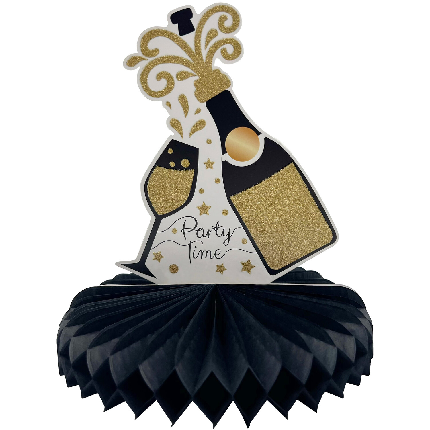 Party Time Honeycomb Table Decoration - Gold Image 2