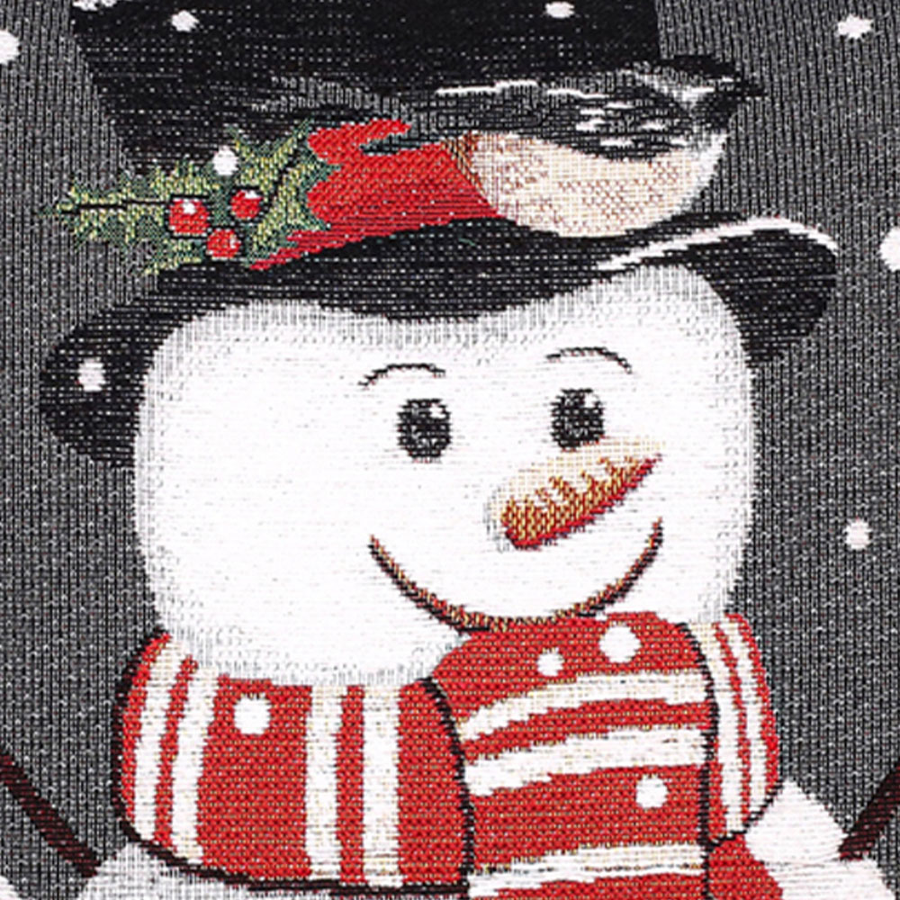 Noel Square Snowman Birdhouse Grey Cushion 43 x 43cm Image 3