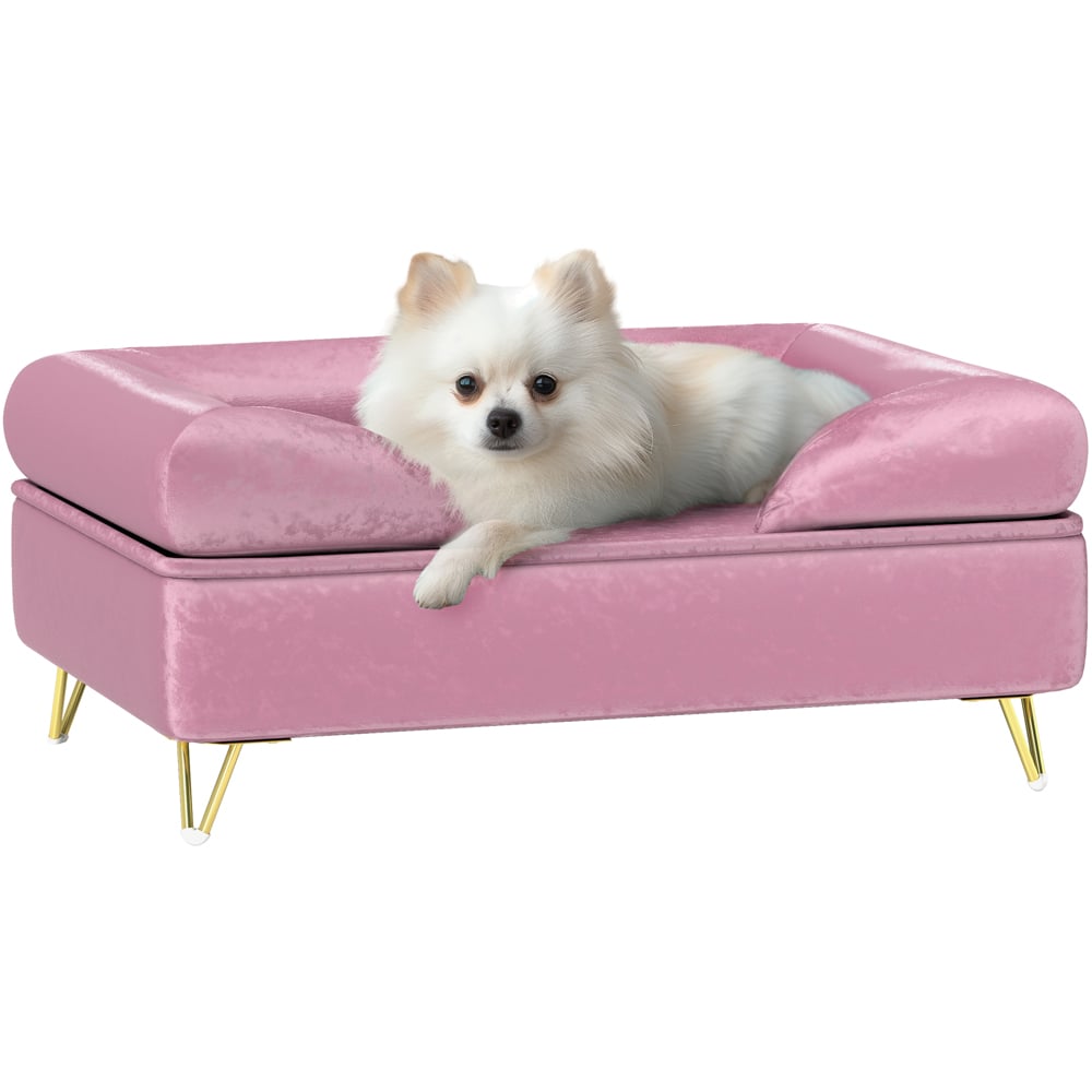 PawHut Pink Pet Couch Image 7