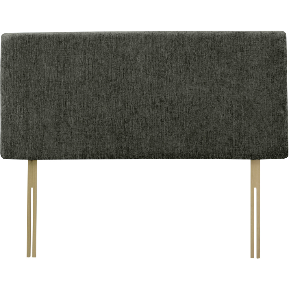 Bedmaster Valencia Small Double Charcoal Chenille Plain Headboard Image 2