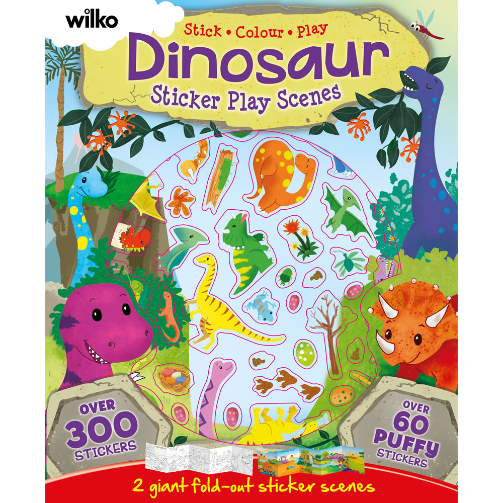 Wilko Play Scene Dinosaurs Stickers Image