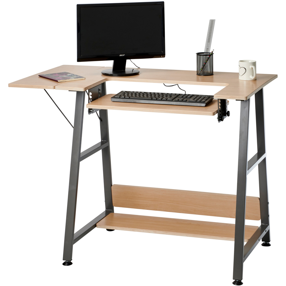 Sewing Online WC1014 Dark Grey Wooden Adjustable Sewing Machine Table Image 4