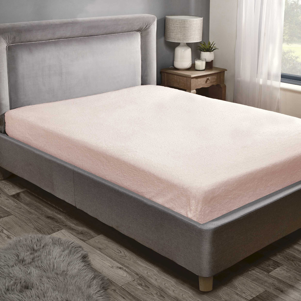 Rapport Home Teddy Single Pink Fitted Bed Sheet Image 2