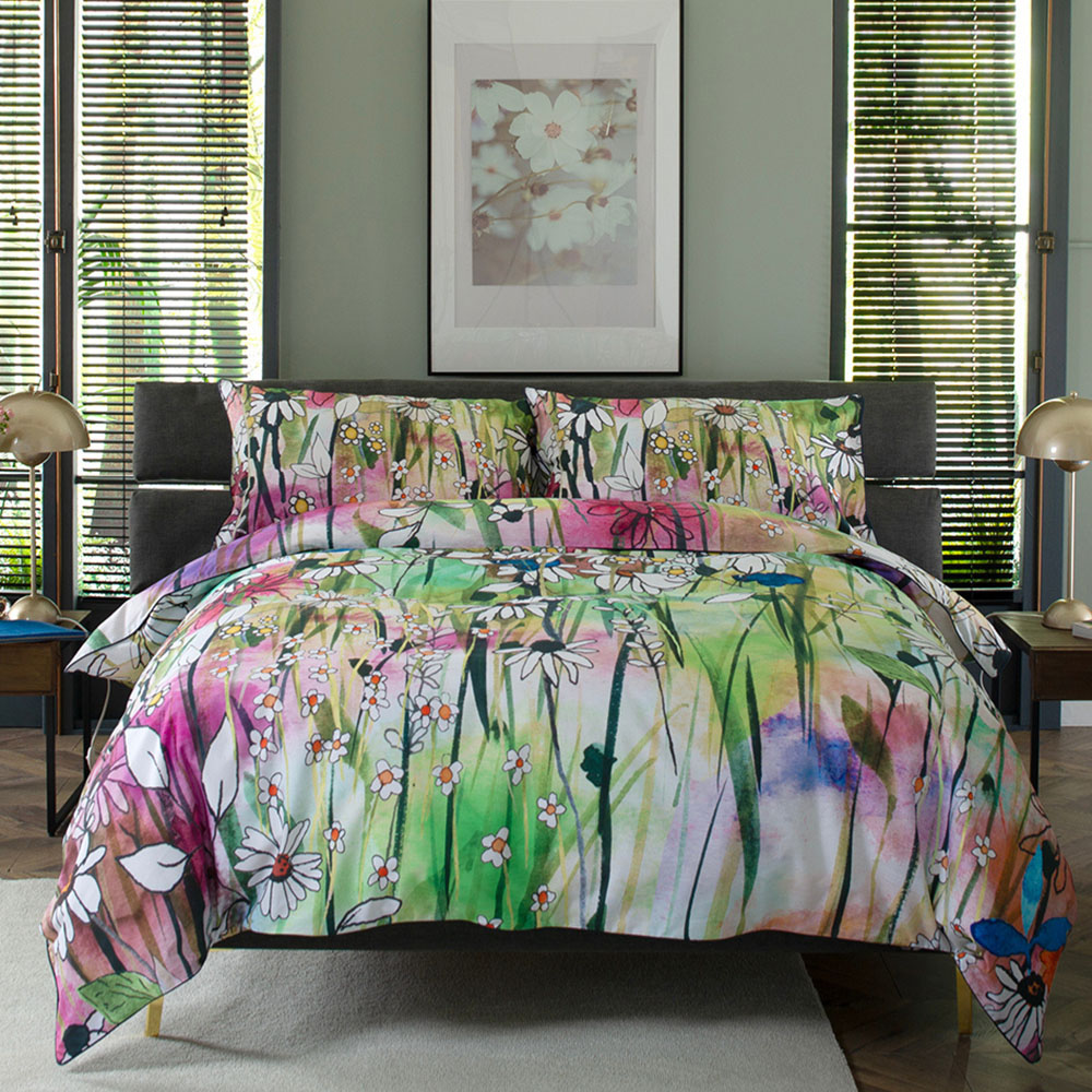 The Lyndon Company The Common Single Floral 180 Thread Count Duvet Set Image 1