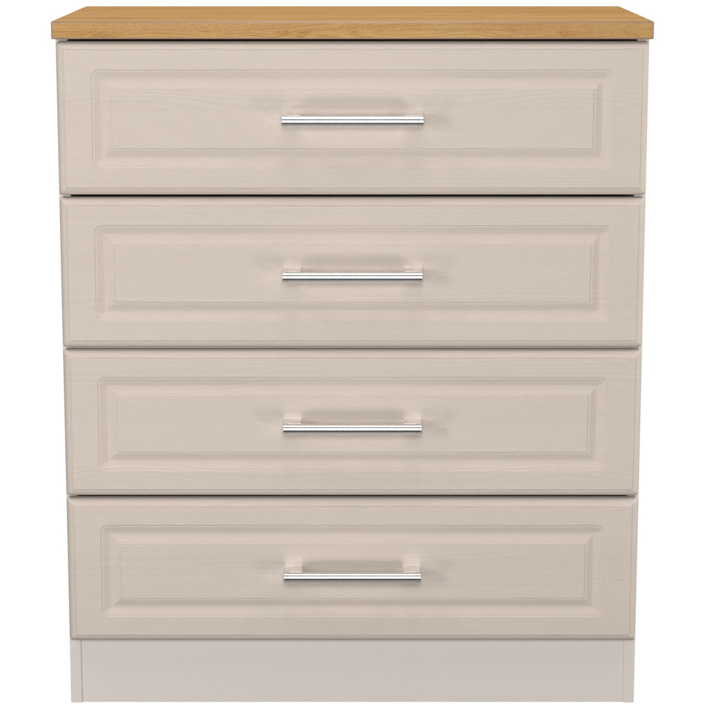 Crowndale Kent 4 Drawer Kashmir Ash and Modern Oak Chest of Drawers Ready Assembled Image 2