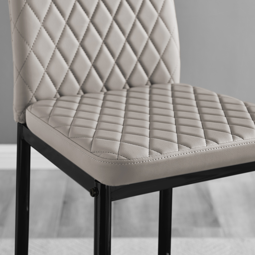 Furniturebox Valera Cappuccino and Black Faux Leather Bar Stool Set of 2 Image 3