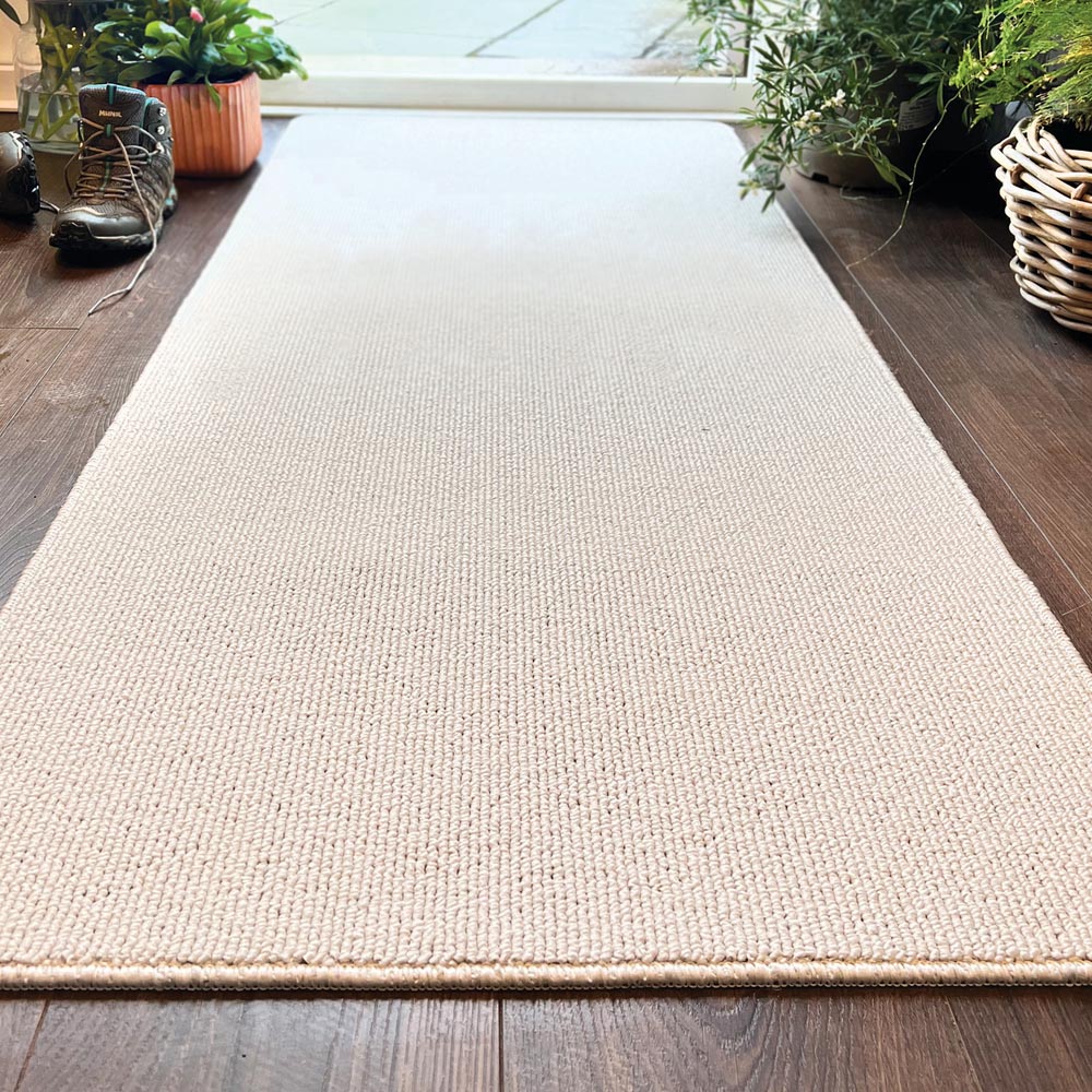 My Mat Ivory Plain Stain Resistant Runner 67 x 200cm Image 2