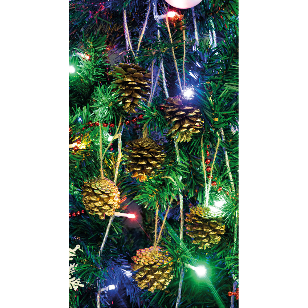 St Helens Gold Hanging Pinecones Ornaments 6 Pack Image 3