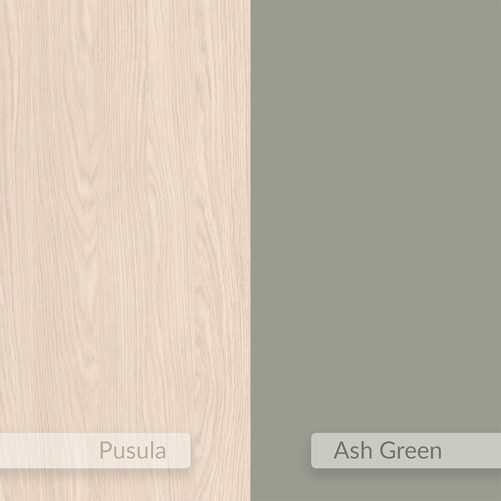 Decortie Mona 4 Shelf Ash Green Sonoma Oak Coffee Table Image 6