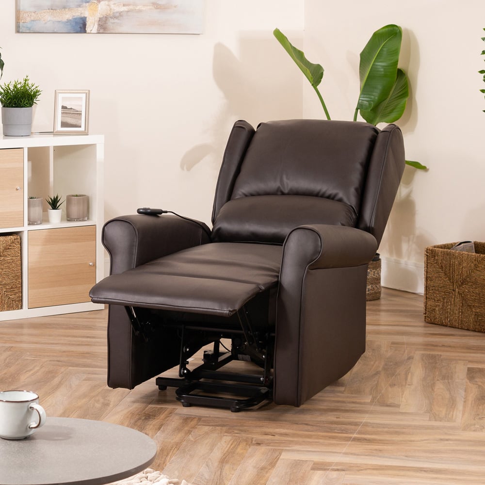 Artemis Home Corcoran Brown Massage and Heat Electric Recliner Chair Image 3
