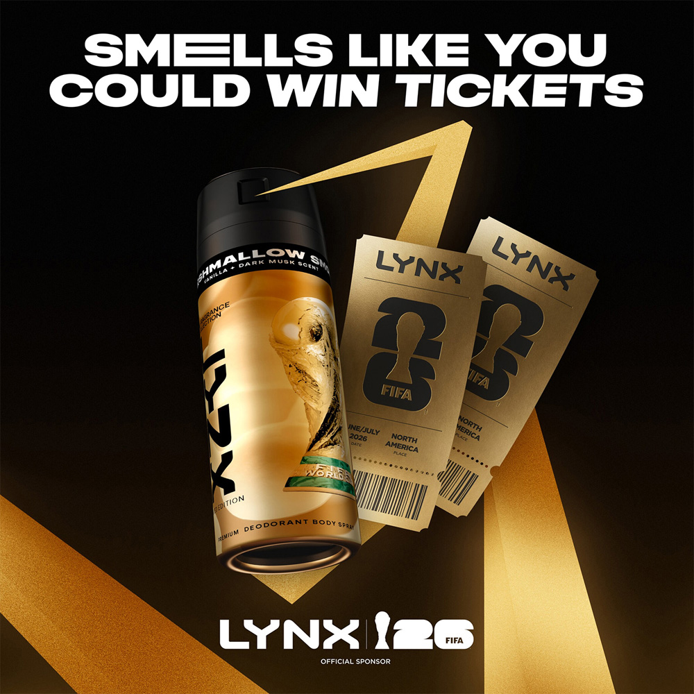 Lynx FIFA Limited Edition Fine Marshmallow Smoke Deodorant Body Spray 200ml 6 Pack Image 4