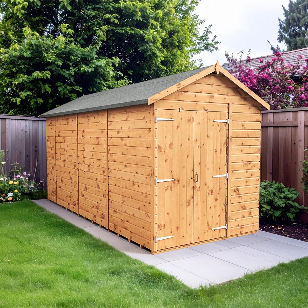 Empire Sheds 6 x 14ft Double Door Tongue and Groove Wooden Apex Garden Shed Image 2