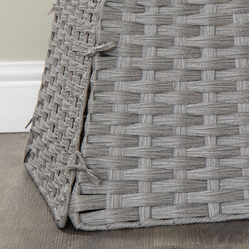 Samuel Alexander Grey Foldable Rattan Christmas Tree Skirt 47cm Image 7