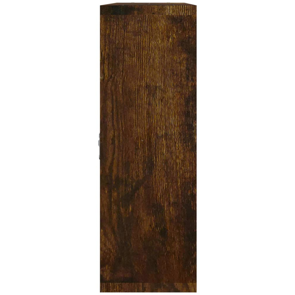 vidaXL 8 Compartment Smoked Oak Wall Shelf Image 4