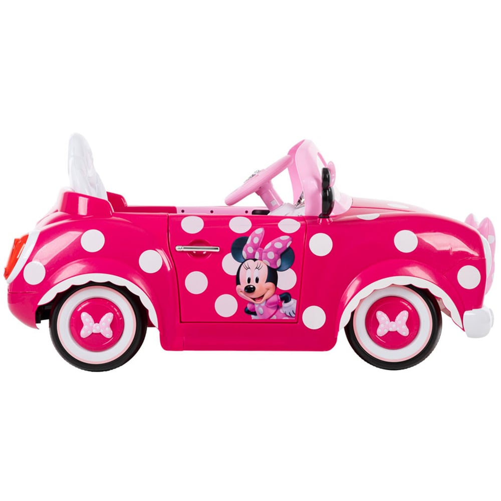 Huffy Disney Minnie Convertible Car Electric Children's Ride-on Pink and White Image 3