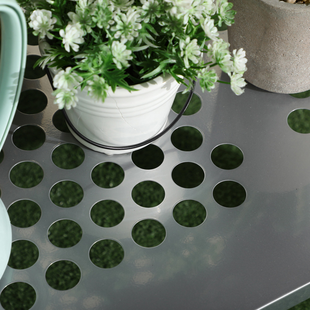Outsunny 2-Tier Silver Galvanised Steel Plant Stand Image 3
