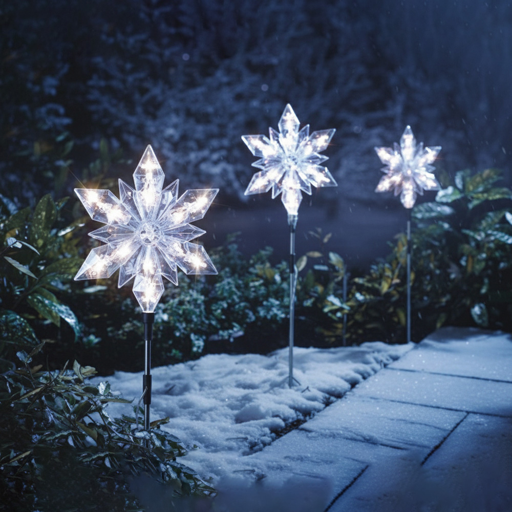 Avilo 25 LED Snowflake Stake Light with Timer Image 2