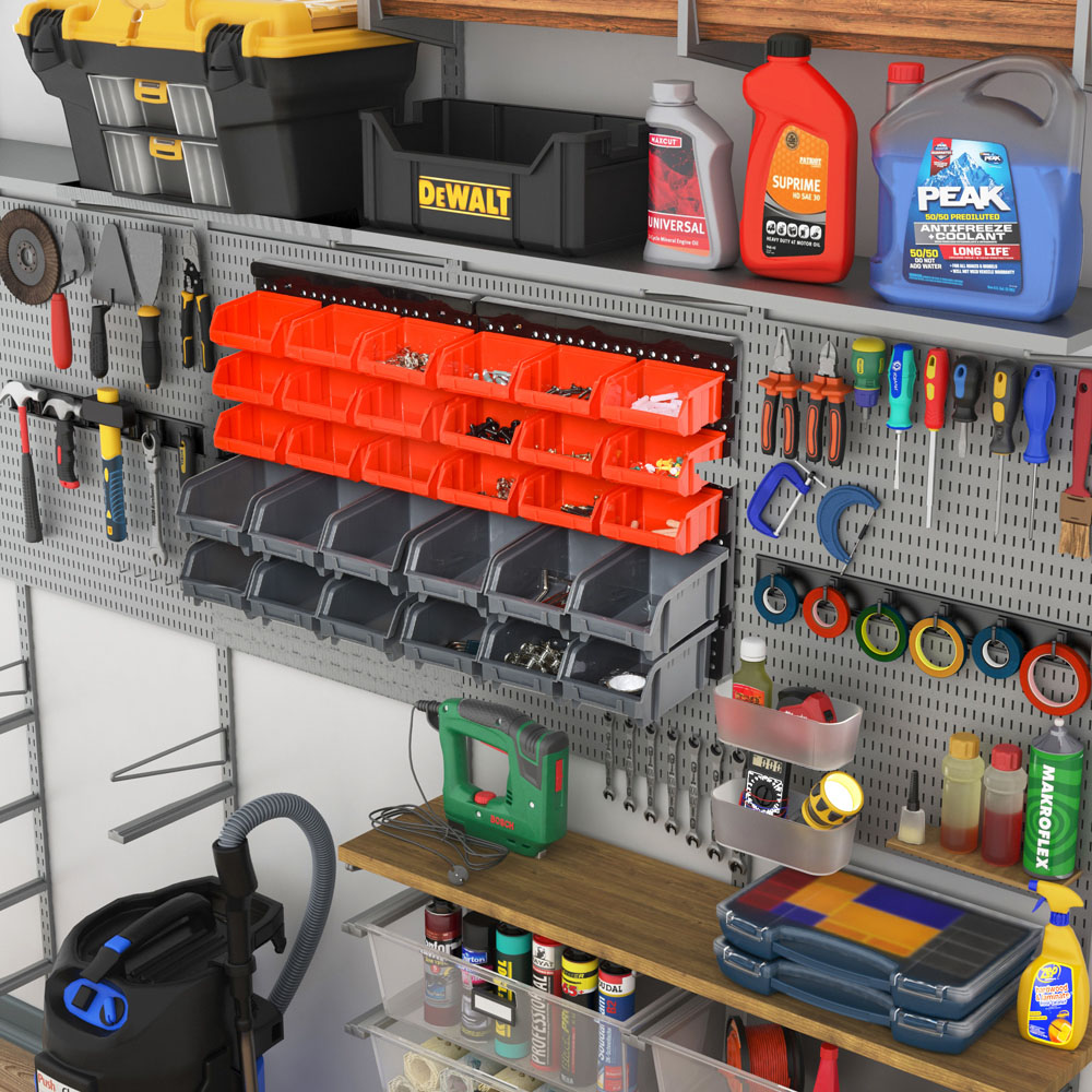 DURHAND 30 Cubbie Wall Mounted Screw Organiser with Screw Kit Image 3