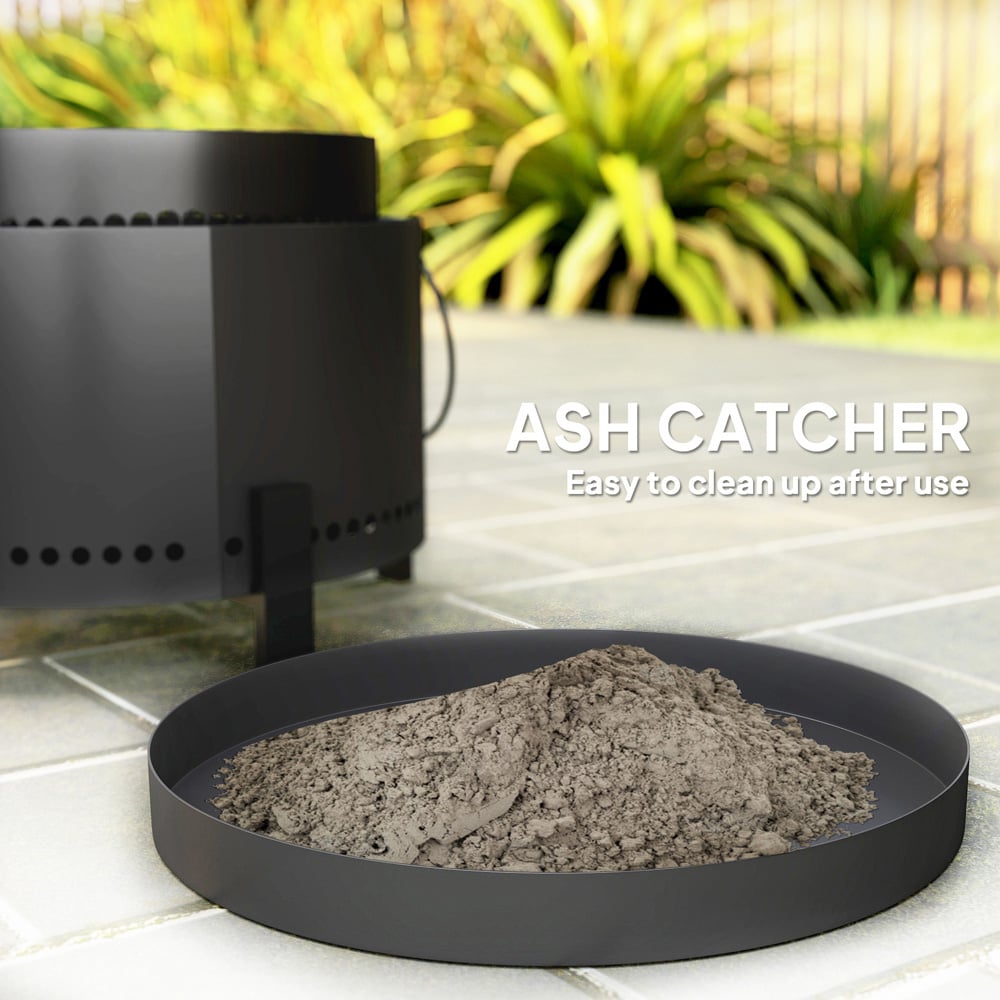 Outsunny Dark Grey Metal Smokeless Wood Burning Firepit Image 6