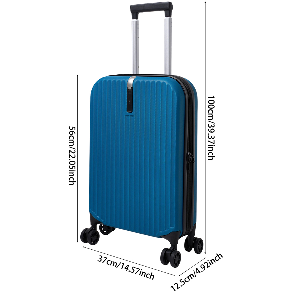 H&O Direct 20 inch Blue Expandable Folding Luggage Suitcase Image 6