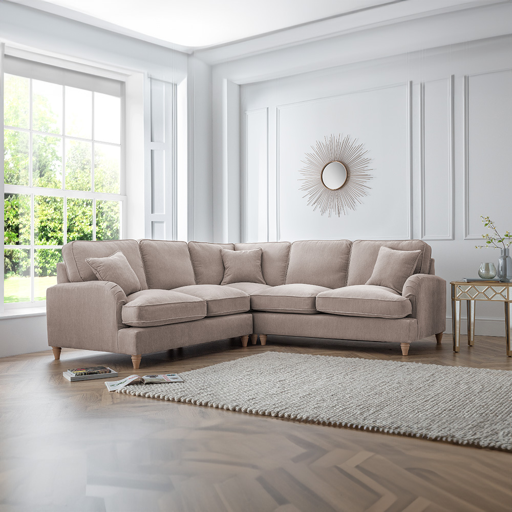 The Vienna 5 Seater Putty Corner Sofa Image 5