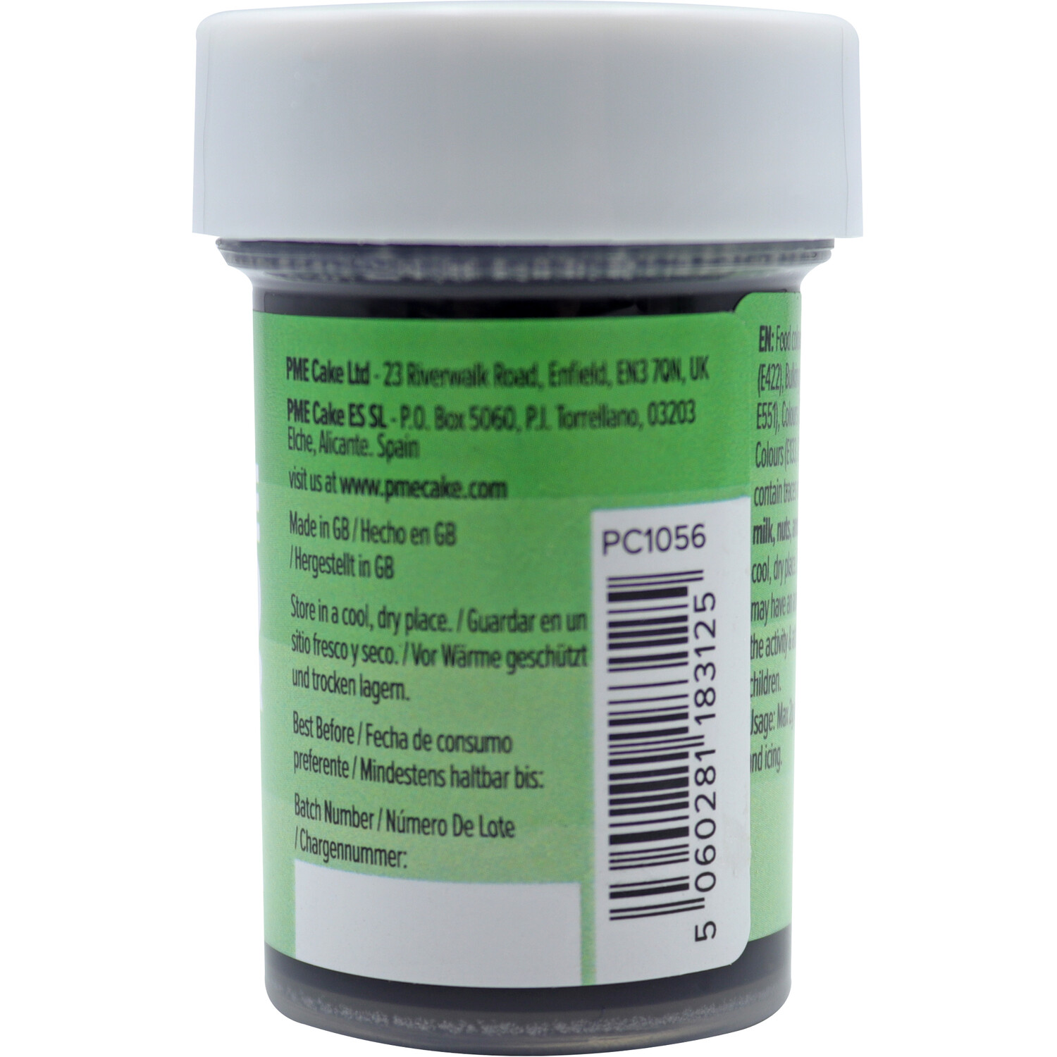 PME Cake Paste Food Colour Pea Green Image 2