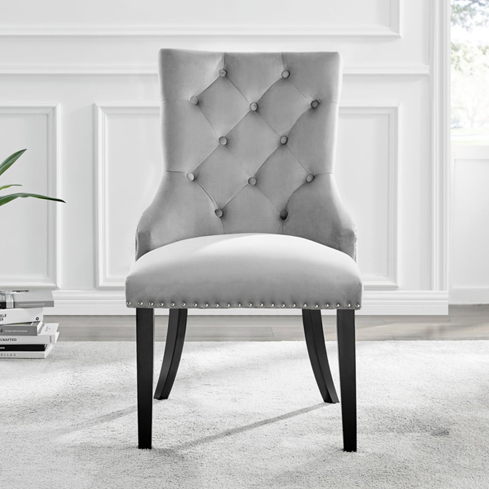 Furniturebox Arona Kensington Concrete Effect 6 Seater Round Dining Set Grey and Black Image 3