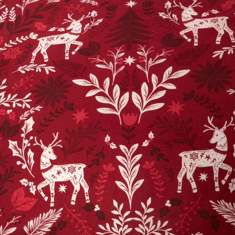 Folklore Stag Duvet Set - Red and White / Double Image 4