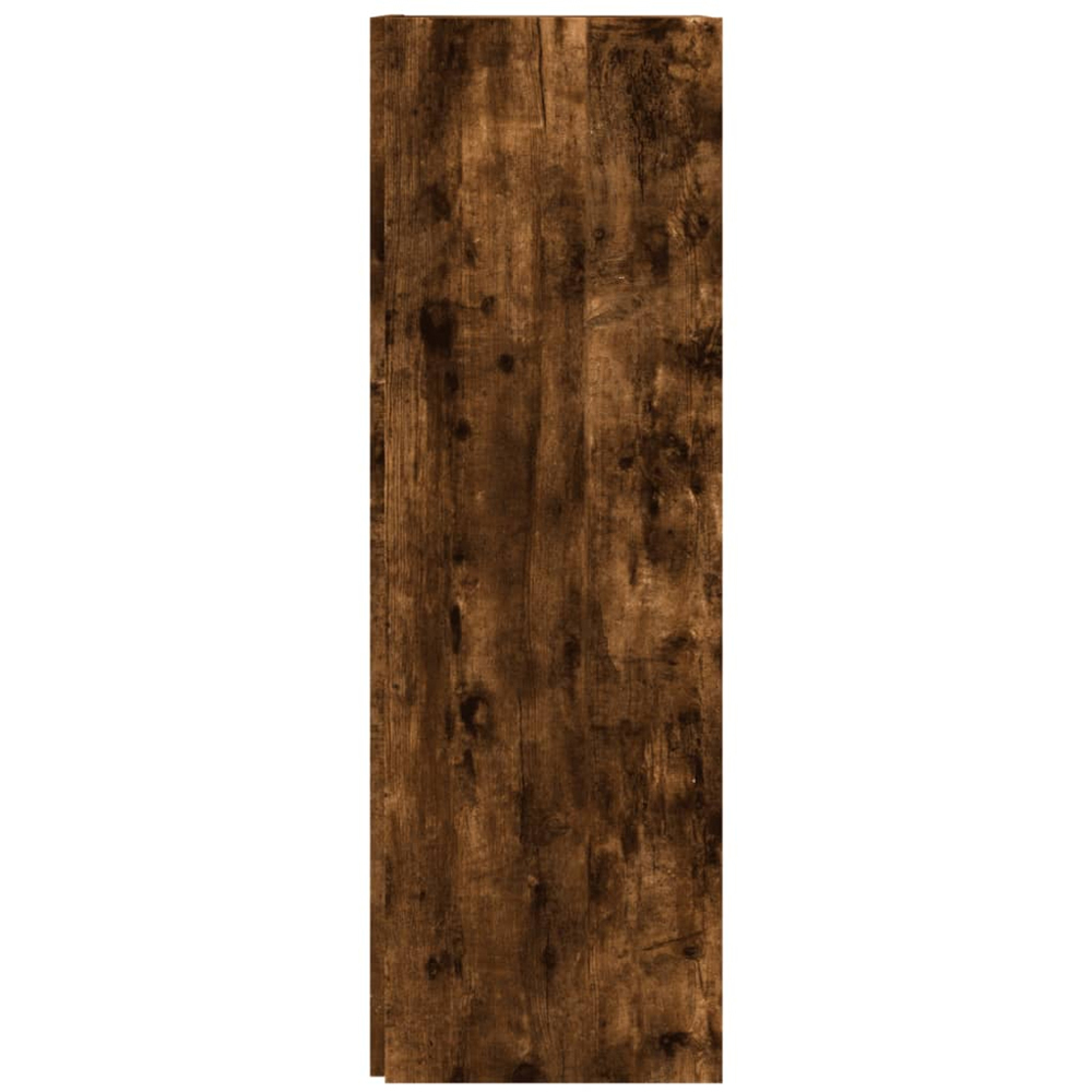 vidaXL 3 Shelf Smoked Oak Corner Cabinet Image 5