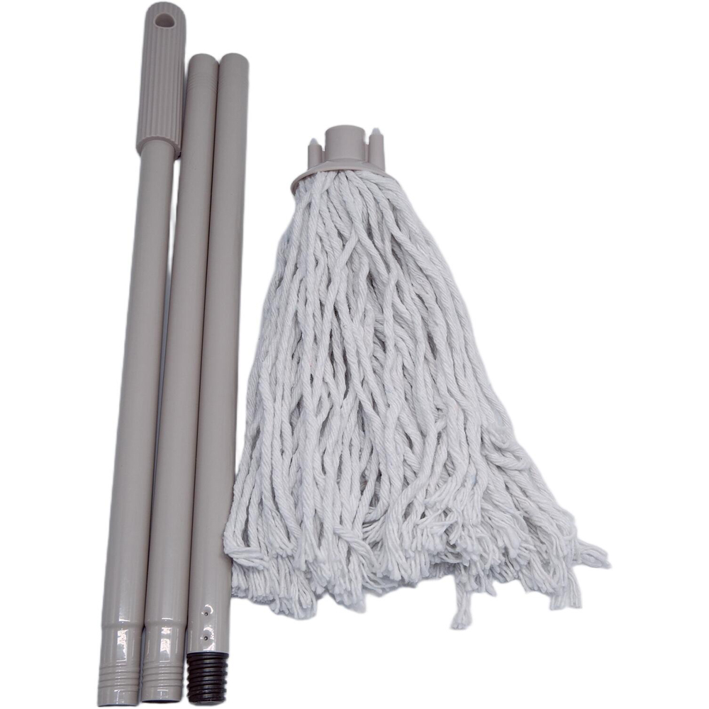 Eden Ribbed Mop with 3 Section Handle Grey Image 4