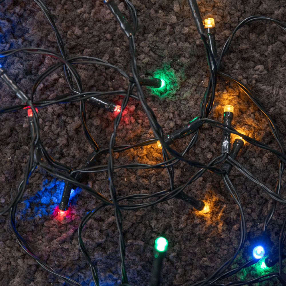 Samuel Alexander 24 Multicoloured LED Multi-Action Battery Operated Christmas String Light 2.3m Image 5