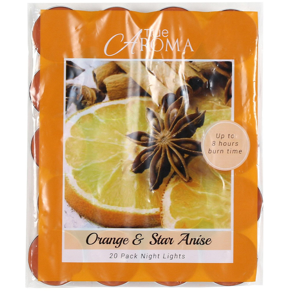 Pack of 20 Orange & Star Anise Tealights Image
