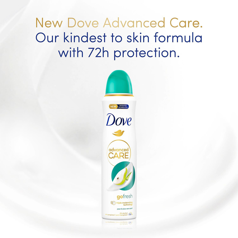 Dove Advanced Care Pear and Aloe Vera Go Fresh Anti-Perspirant Deo 200ml 12 Pack Image 9