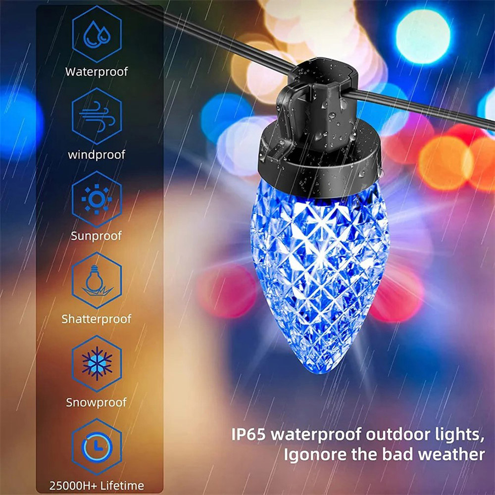 ExtraStar 15 RGB LED Smart Garden Solar String Festoon Light Image 3