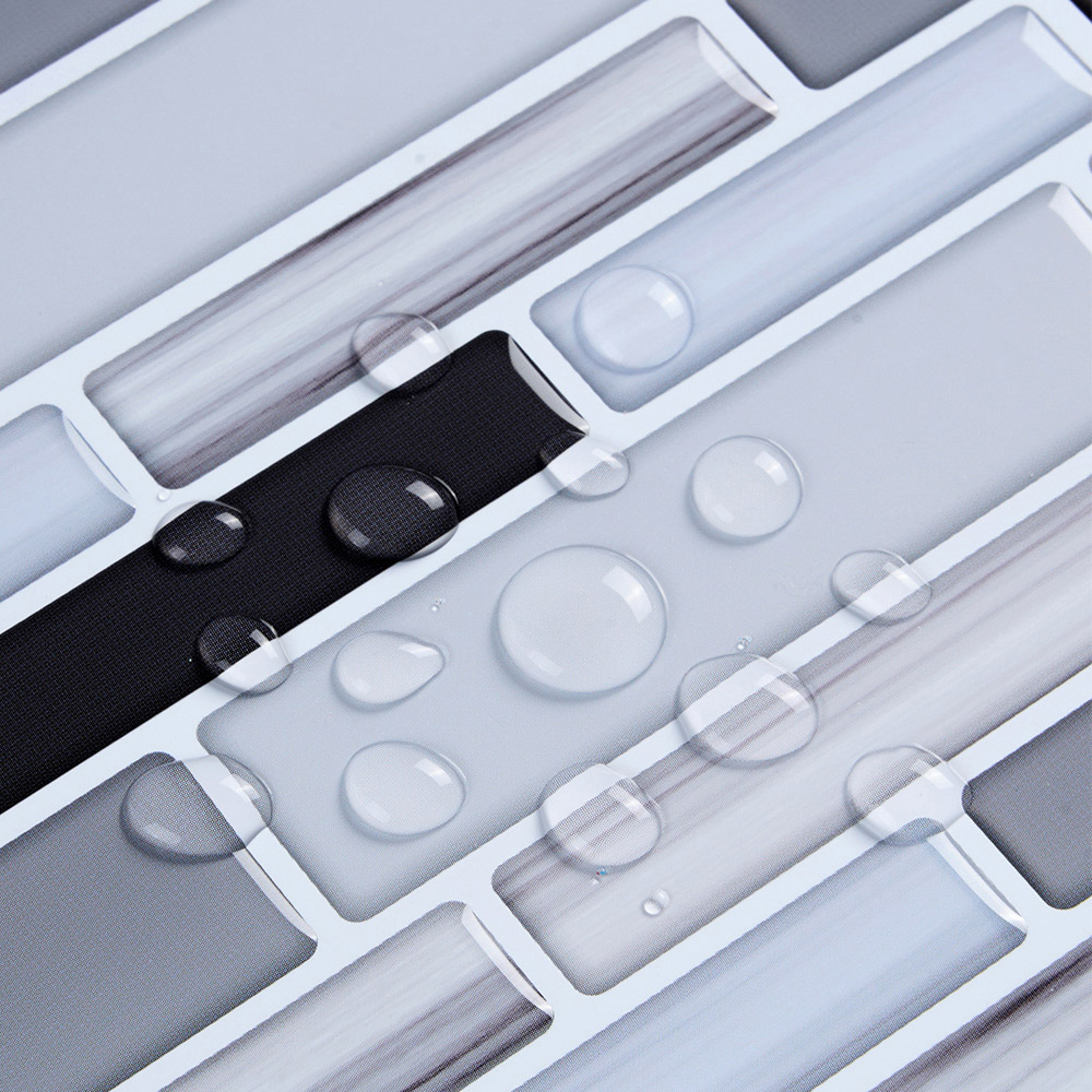 Living and Home Brick Effect Black and Grey Self Adhesive Wall Sticker 10 Pack Image 6