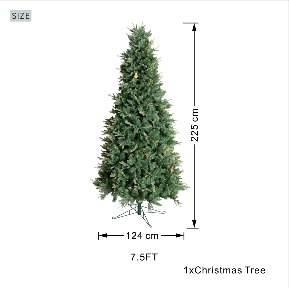 Abrihome Slim Artificial Christmas Tree with 1463 Mixed Tips 7.5ft Image 9