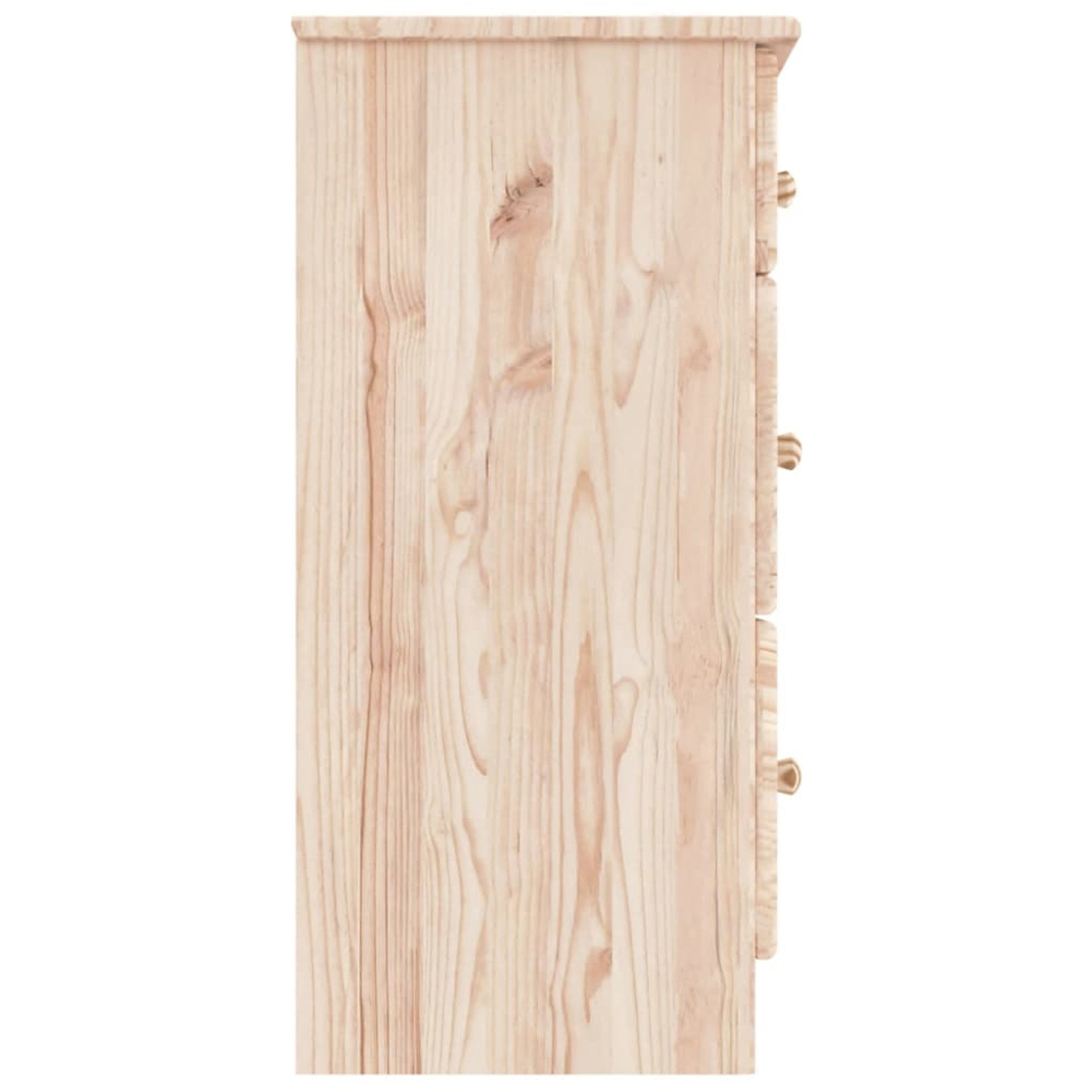 vidaXL Alta 7 Drawer Natural Solid Pine Wood Chest of Drawers Image 5