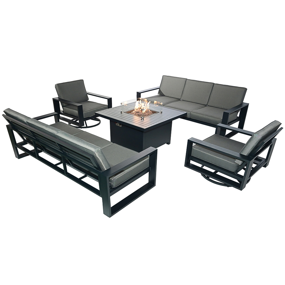 Furniture One 8 Seater Aluminium Garden Dining Set Image 2