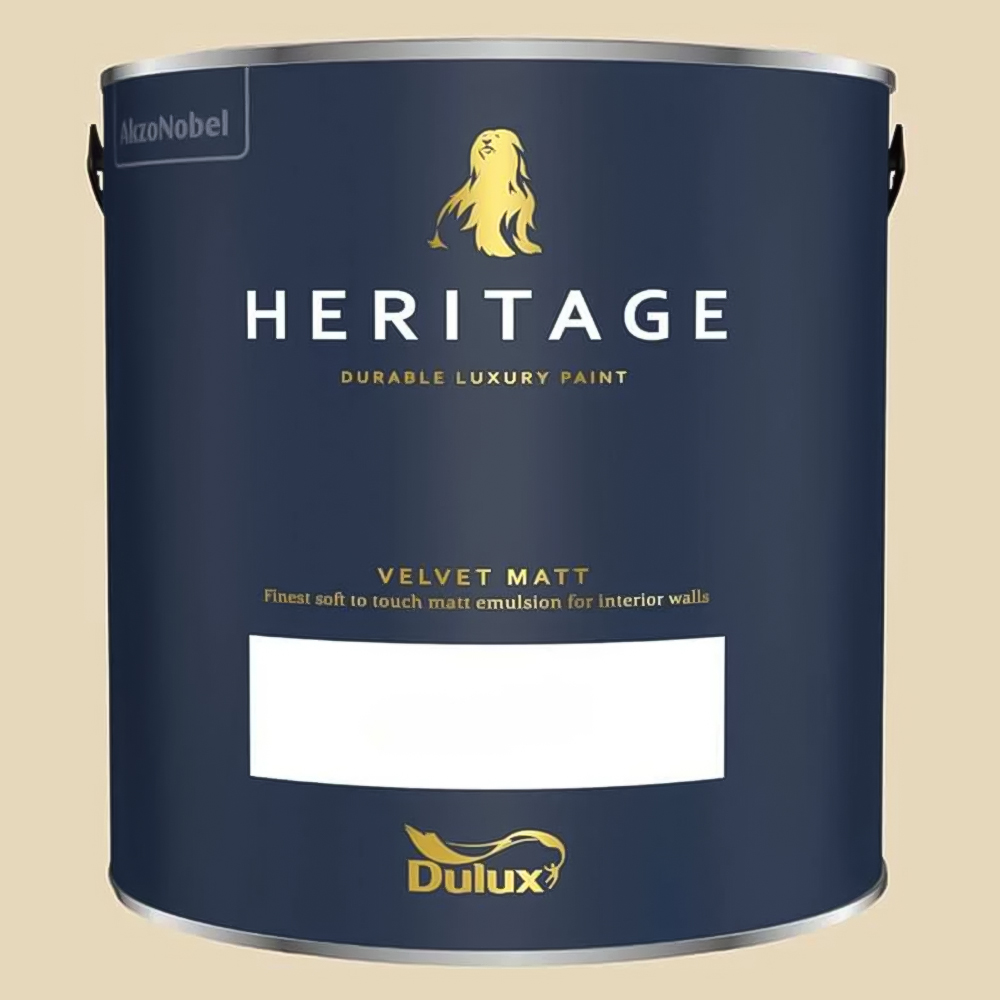 Dulux Heritage Walls and Ceilings Bathstone Beige Velvet Matt Emulsion Paint 2.5L Image 2