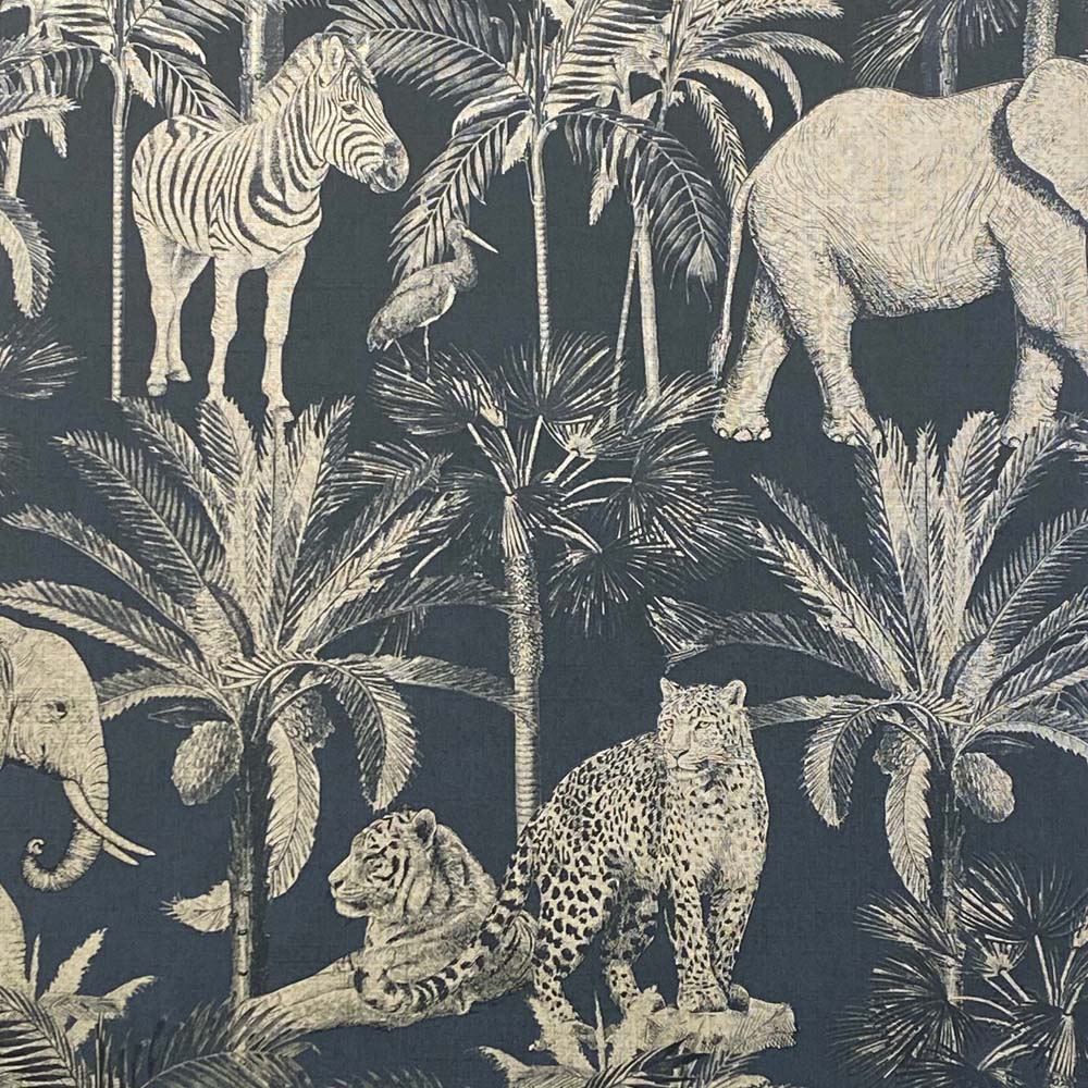 Arthouse Animal Safari Navy Blue Wallpaper Image 1