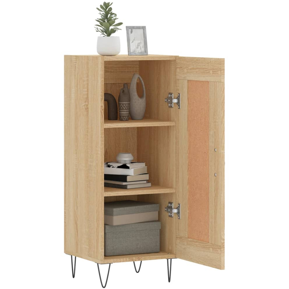 vidaXL Single Door Sonoma Oak Narrow Sideboard Image 4