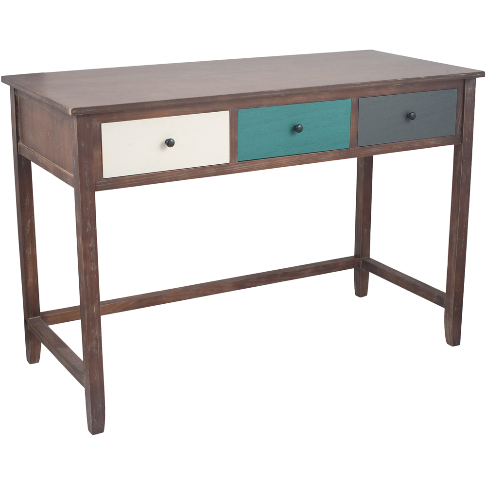 Pacific Lifestyle Loft 3 Drawer Multicolour Pine Wood Console Table Image 2