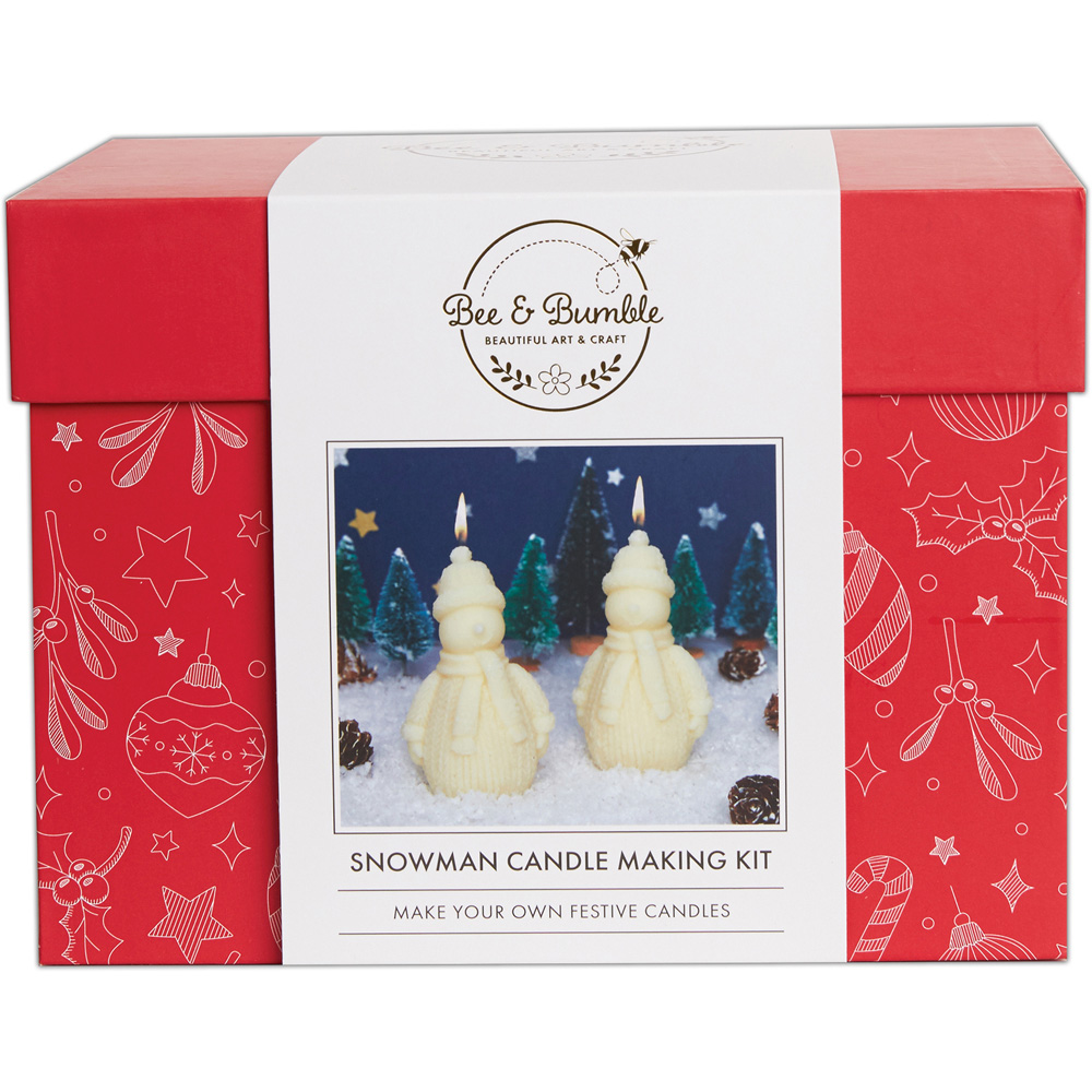 Bee & Bumble Multicoloured Snowman Candle Craft Kit Image 1