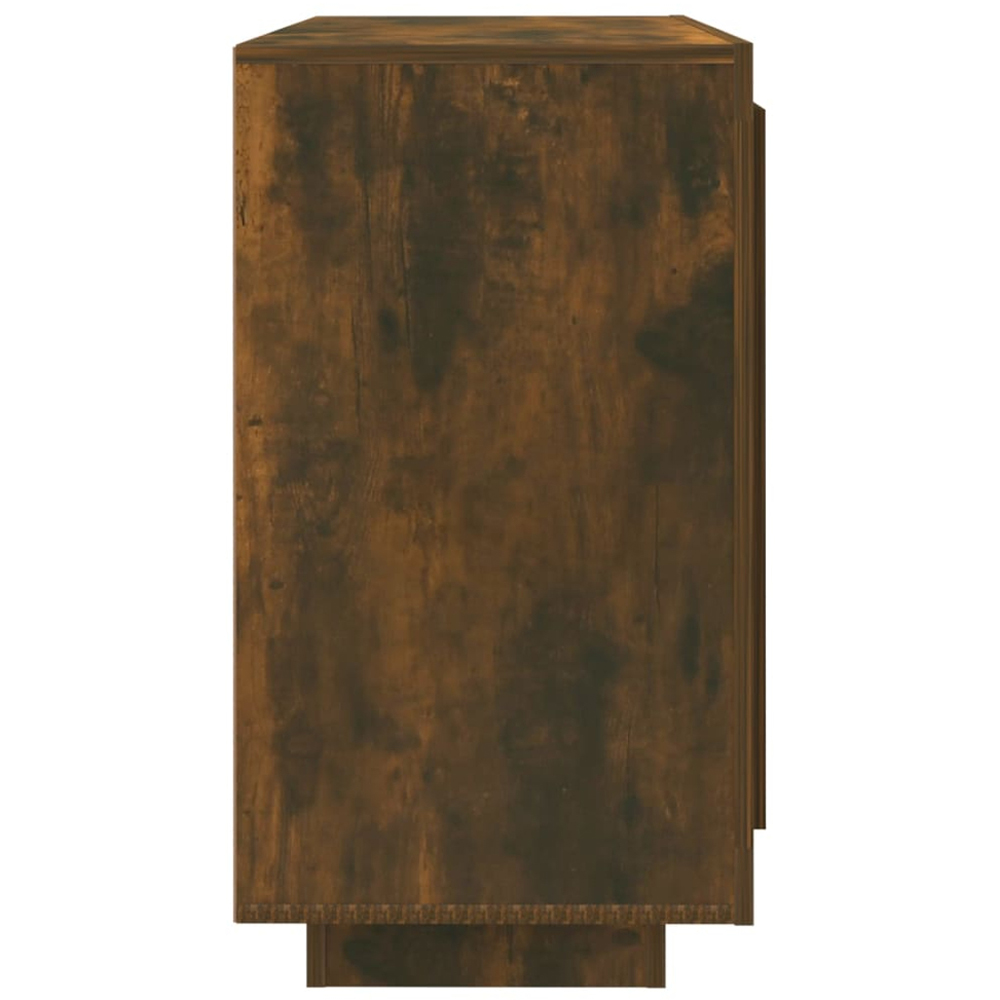 vidaXL 2 Door 2 Shelf Smoked Oak Sideboard Image 7